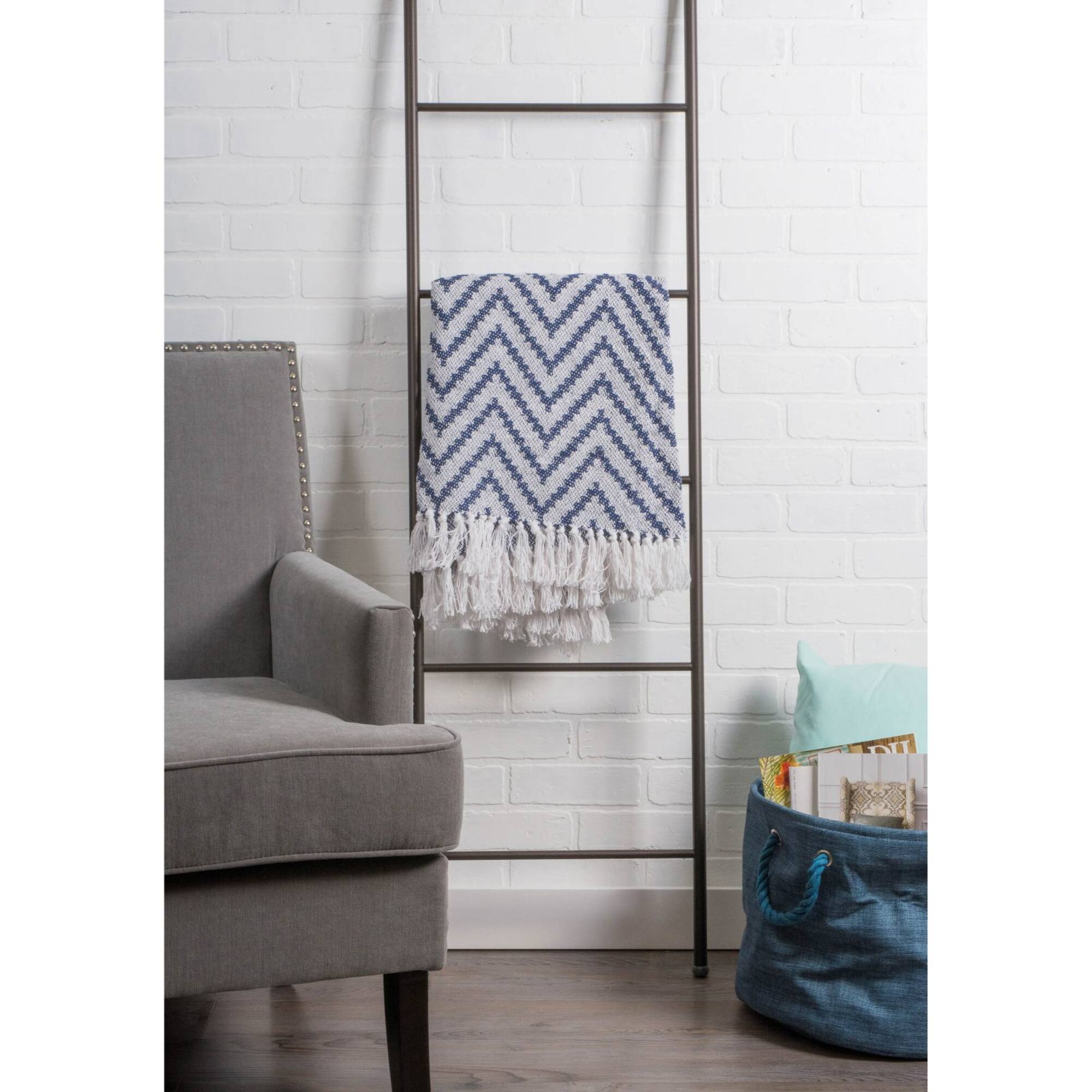 DII® Nautical Blue Large Chevron Throw